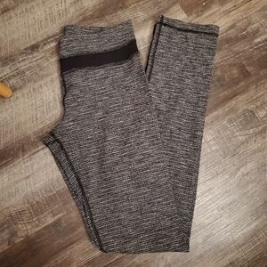Lululemon Skinny Groove Pant Leggings Coco Pique Black White Size 8